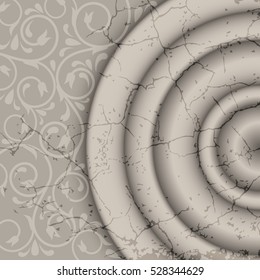 ornamental background with marble molding