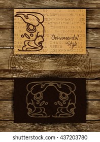 Ornamental background with National American element