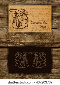 Ornamental background with National American element