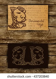 Ornamental background with National American element