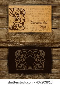 Ornamental background with National American element