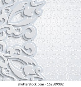 Ornamental background in neutral color, vector eps10