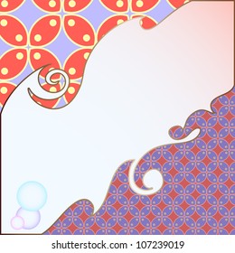 ornamental background with seamless pattern accent