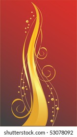 ornamental background,red and gold