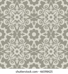 ornamental baroque background, floral seamless vector