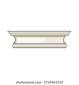 Perfil de moldagem de rodapé ornamental apresentando um elemento de design detalhado para decoração de interiores, projetos arquitetônicos e conceitos de renovação de casas