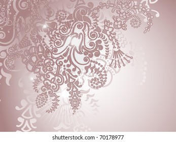 ornamental beige background,  vector illustration