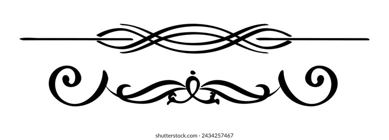 Ornamental black border divider collection