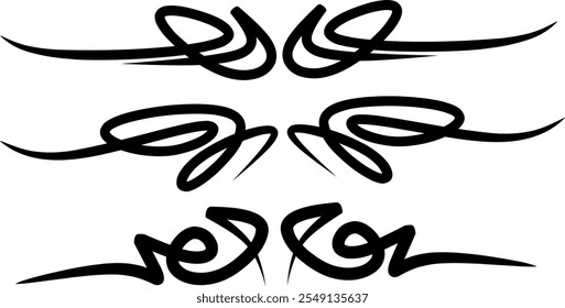 Ornamental black border divider collection