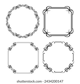 Ornamental Black Circular Frame Art