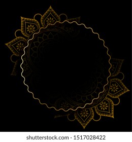 ornamental black and gold luxury frame background