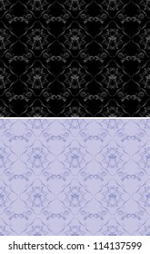 Ornamental black and lilac backgrounds. Vector