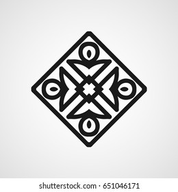 Ornamental black logo template design