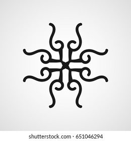 Ornamental black logo template design