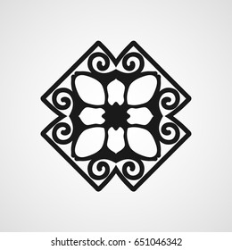 Ornamental black logo template design