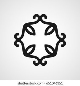 Ornamental black logo template design