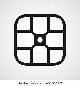 Ornamental black logo template design