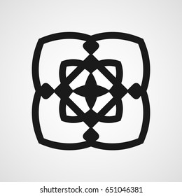 Ornamental black logo template design