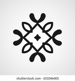 Ornamental black logo template design
