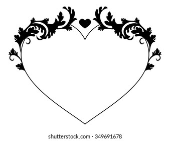 Ornamental black and white frame