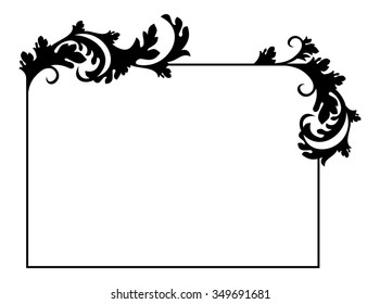 Ornamental black and white frame