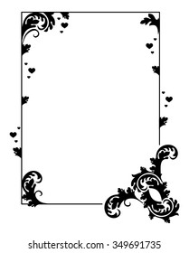 Ornamental black and white frame
