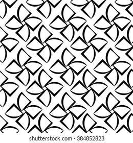 Ornamental black and white geometrical template for design.
