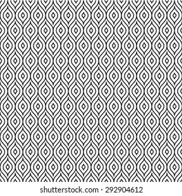Ornamental black and white seamless pattern. Vector abstract background