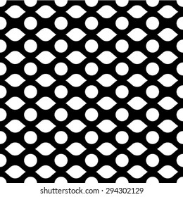 Ornamental black and white seamless pattern. Vector abstract background