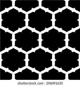 Ornamental black and white seamless pattern. Vector abstract background