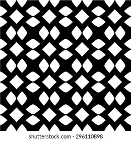 Ornamental black and white seamless pattern. Vector abstract background