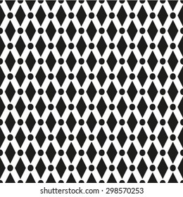 Ornamental black and white seamless pattern. Vector abstract background