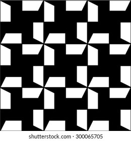 Ornamental black and white seamless pattern. Vector abstract background
