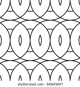 Ornamental black and white seamless pattern. Vector abstract background