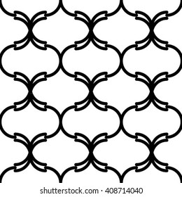 Ornamental black and white seamless pattern. Vector abstract background