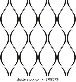 Ornamental black and white seamless pattern. Vector abstract background