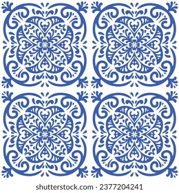 Ornamental blue and white patterns for any decor.
