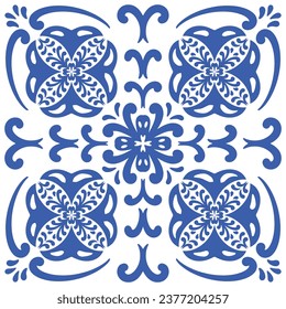Ornamental blue and white patterns for any decor.