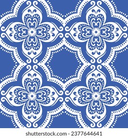 Ornamental blue and white patterns for any decor.