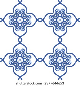 Ornamental blue and white patterns for any decor.