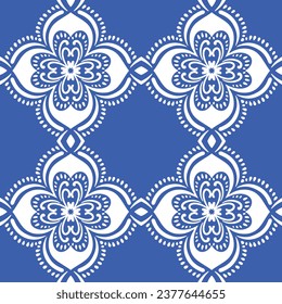 Ornamental blue and white patterns for any decor.