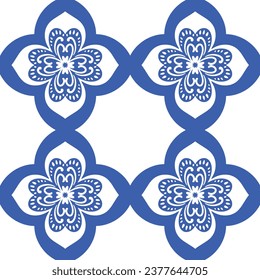 Ornamental blue and white patterns for any decor.