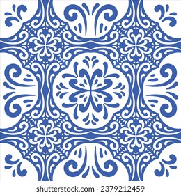 Ornamental blue and white patterns for any decor.