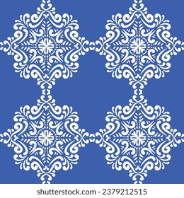 Ornamental blue and white patterns for any decor.