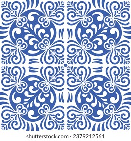 Ornamental blue and white patterns for any decor.