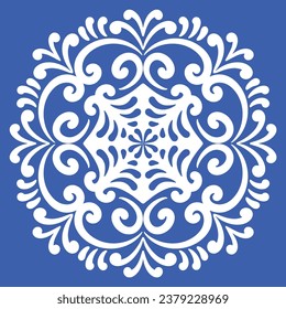 Ornamental blue and white patterns for any decor.