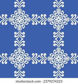 Blau-Weiß-Ziermuster für jede Dekoration.