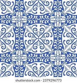 Ornamental blue and white patterns for any decor.