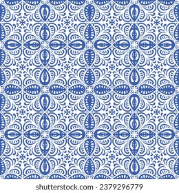 Blau-Weiß-Ziermuster für jede Dekoration.