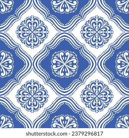 Ornamental blue and white patterns for any decor.